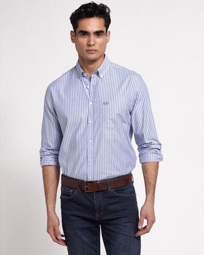 Paul Costelloe Living Stretch Regular Fit Oxford Stripe Shirt